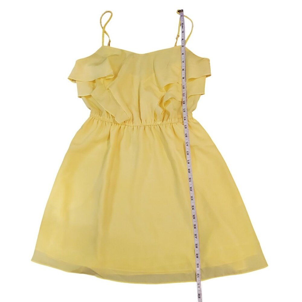 Bcbgeneration Yellow Ruffle Spaghetti Strap Mini … - image 7
